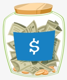 Money Death Clipart Of Jar Transparent Png - Jar Of Money Clip Art, Png Download, Free Download