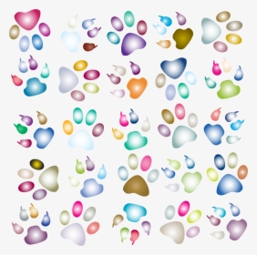 Colorful Paw Prints Background, HD Png Download, Free Download