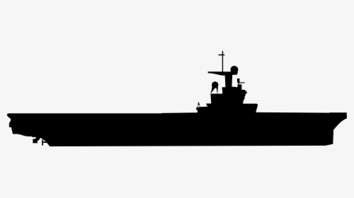 Aircraft Carrier Silhouette Airplane Navy - Aircraft Carrier Silhouette Clip Art, HD Png Download, Free Download