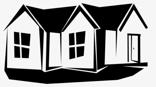 Casas Vector Png House Clipart Black And White - House Clipart Black And  White Png, Transparent Png - kindpng
