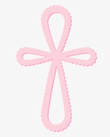 First Communion Objects Clip Art - Cross Baptism Pink Png, Transparent Png, Free Download