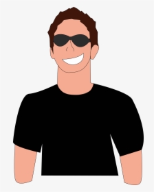 Glasses Clipart Man - Man In Sunglasses Cartoon, HD Png Download, Free Download