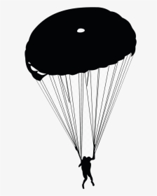 Parachute Png Photo Background - Cartoon Silhouette Parachute, Transparent Png, Free Download
