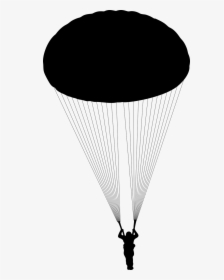 Parachute Silhouette Png, Transparent Png, Free Download