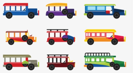 Jeepney Vector - Jeepney Side View Vector, HD Png Download, Free Download