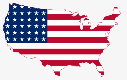 Flag Map Of The Contiguous United States - American Flag Country Png, Transparent Png, Free Download