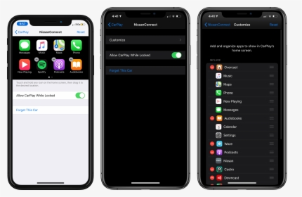 Setting Up Carplay In Ios 12 And Ios 13 (middle And - Ios 13 Carplay Apps, HD Png Download, Free Download