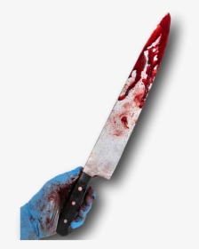 Fake Bloody Myers Kitchen Knife Weapon Halloween Costume - Utility Knife, HD Png Download, Free Download