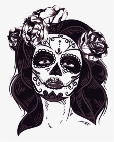 Mask, Horror, Women, Female - Catrina Png, Transparent Png, Free Download