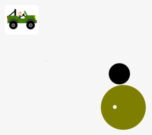 Green Jeep With Man Svg Clip Arts - Circle, HD Png Download, Free Download