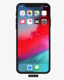 The Iphone X Home Screen In Simulator With - Ios 12 Iphone X, HD Png Download, Free Download