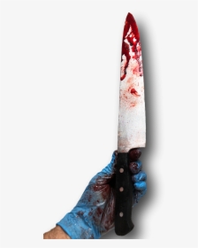 Fake Bloody Myers Kitchen Knife Weapon Halloween Costume - Hunting Knife, HD Png Download, Free Download