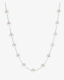 Cultured Freshwater Pearl Beaded Station Necklace In - Necklace, HD Png Download, Free Download