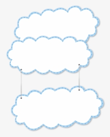 Blue Layout Wallpaper Cartoon Clouds Border Page Clipart - Hanging Cloud Sign Clipart, HD Png Download, Free Download
