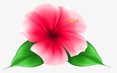 Exotic Flower Png Clip Art Image - Tropical Hawaiian Flowers Clip Art, Transparent Png, Free Download