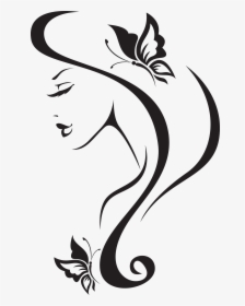 Clipart Skull Female - Abstract Woman Drawing, HD Png Download, Free Download