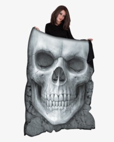 Solemn Skull Fleece Blanket - Skull Blanket, HD Png Download, Free Download