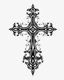 Clip Art Cross Tattoo Lucianoballack Report - Cross Designs Black Background, HD Png Download, Free Download