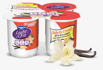 Vanilla Cream Carb & Sugar Control - Light And Fit Diabetic Yogurt, HD Png Download, Free Download