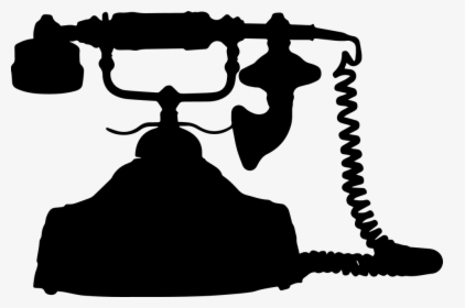 Old Phone, Silhouette, Old, Antique, Telephone - Old Phone Silhouette, HD Png Download, Free Download