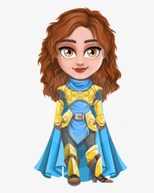 Warrior Princess Cartoon Vector Character Aka Lady - Cartoon, HD Png Download, Free Download