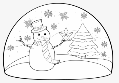 Snowy Clipart Black And White, HD Png Download, Free Download