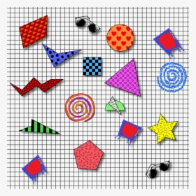 Square,triangle,symmetry - 1980s Pattern Png, Transparent Png, Free Download
