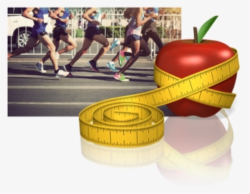 Apple With Measuring Tape Png, Transparent Png, Free Download