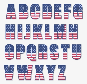 Us Flag Letters, HD Png Download, Free Download