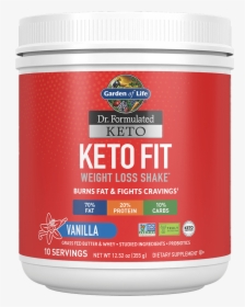 Keto Fit Weight Loss Shake† Vanilla - Garden Of Life, HD Png Download, Free Download