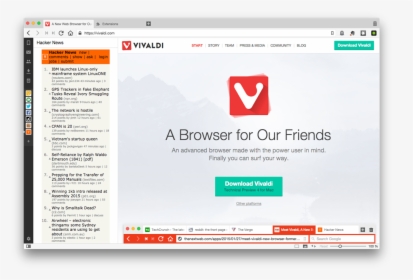 Vivaldi Web パネル, HD Png Download, Free Download