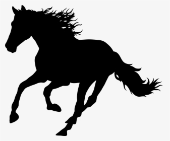 Mustang Horse Silhouette Running Transparent Free Download, HD Png Download, Free Download