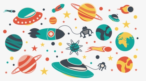 Universe Clipart Border - Space And Universe Cartoon, HD Png Download, Free Download