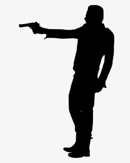 Silhouette, Gangster, Gun, Mafia, Organized Crime, - Man With Gun Silhouette Png, Transparent Png, Free Download