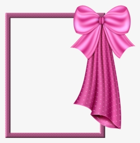 #frames #frame #borders #border #ribbons #ribbon #bows - Pink Bow Frame, HD Png Download, Free Download