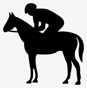Quiet Horse With Jockey Silhouette Svg Png Icon Free - Jockey Side View Clipart, Transparent Png, Free Download