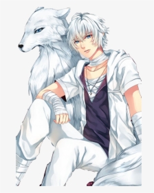 #freetoedit #wolf #animeboy #anime #wolfboy #werewolf - Anime Wolf Boy With White Hair, HD Png Download, Free Download