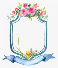#ribbon #flower #frame #spring #summer #colorful #floral - Page Designs For Project, HD Png Download, Free Download