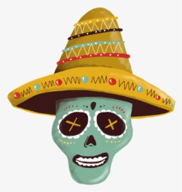 Sombrero Hat Mexico Calavera Headgear - Mexico 5 De Mayo Png, Transparent Png, Free Download
