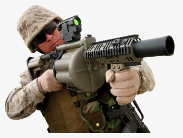 Person With Big Gun, HD Png Download, Free Download