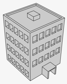 Building, Gray, Drawing, 3d, Perspective - 3d Building Drawing, HD Png Download, Free Download