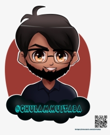 Drawing Avatars Cute - Chibi Anime Guy Beard, HD Png Download, Free Download