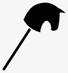 Toy Horse Head On A Stick Black Silhouette - Horse Stick Toy Icon, HD Png Download, Free Download