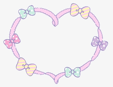 #love #heart #ribbon #bow #cute #frame - Necklace, HD Png Download, Free Download