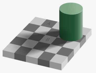 Optical Illusions Checkerboard Shadow, HD Png Download, Free Download