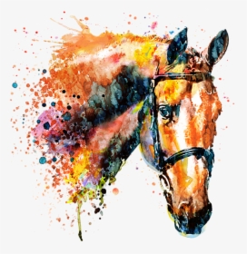 Acrylic Horse Head Painting, HD Png Download, Free Download