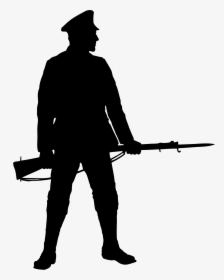 Rifle Silhouette Silhouette Clipart - Silhouette Soldier Clipart, HD Png Download, Free Download