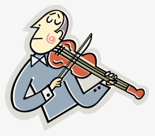 Vector Illustration Of Violinist Musician Plays Violin - Black And White Cartoon Sheep, HD Png Download, Free Download