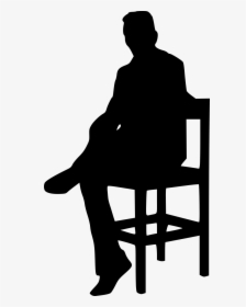 Silhouette Sitting On Chair, HD Png Download, Free Download