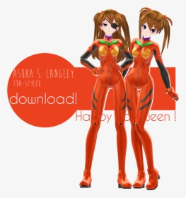 Tda Langley Asuka By Satariia download dl Ko - Asuka Mmd Model, HD Png Download, Free Download